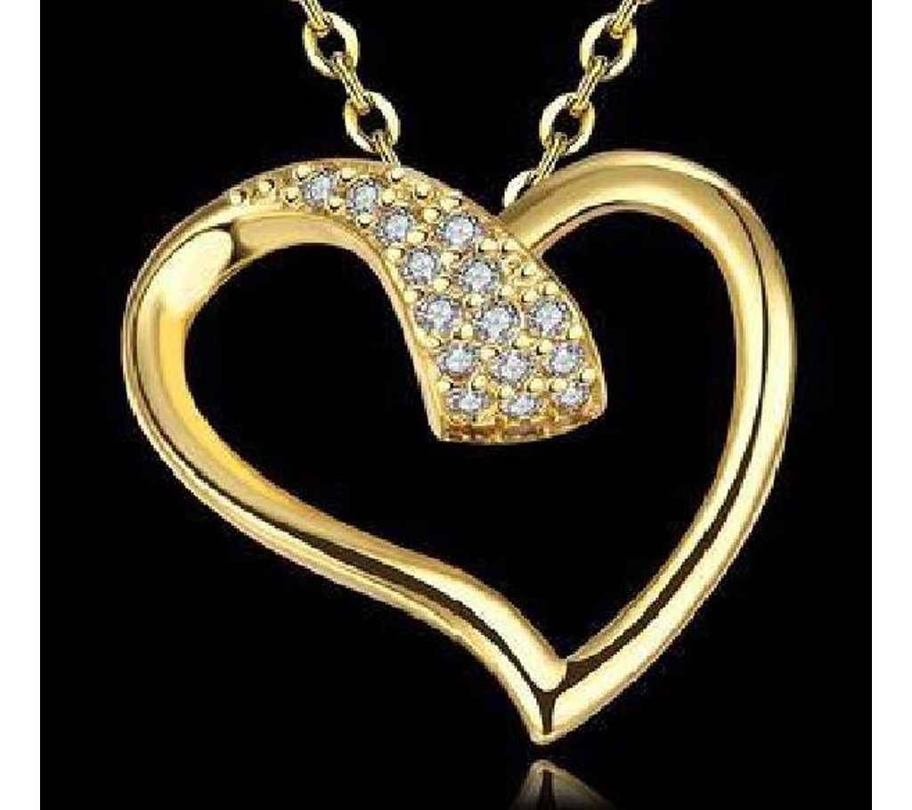 Gold plated zircon pendant