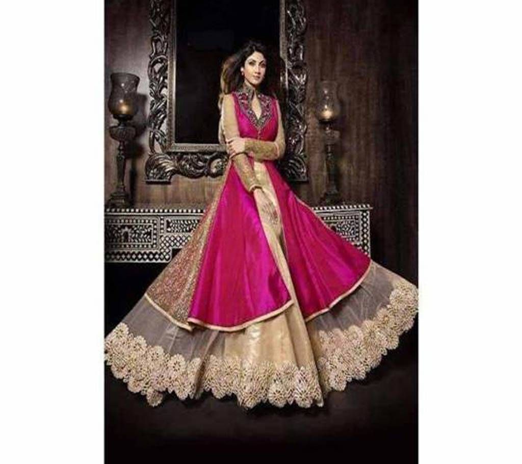 Semistitched Georgette Embroidered Lehenga (Copy)