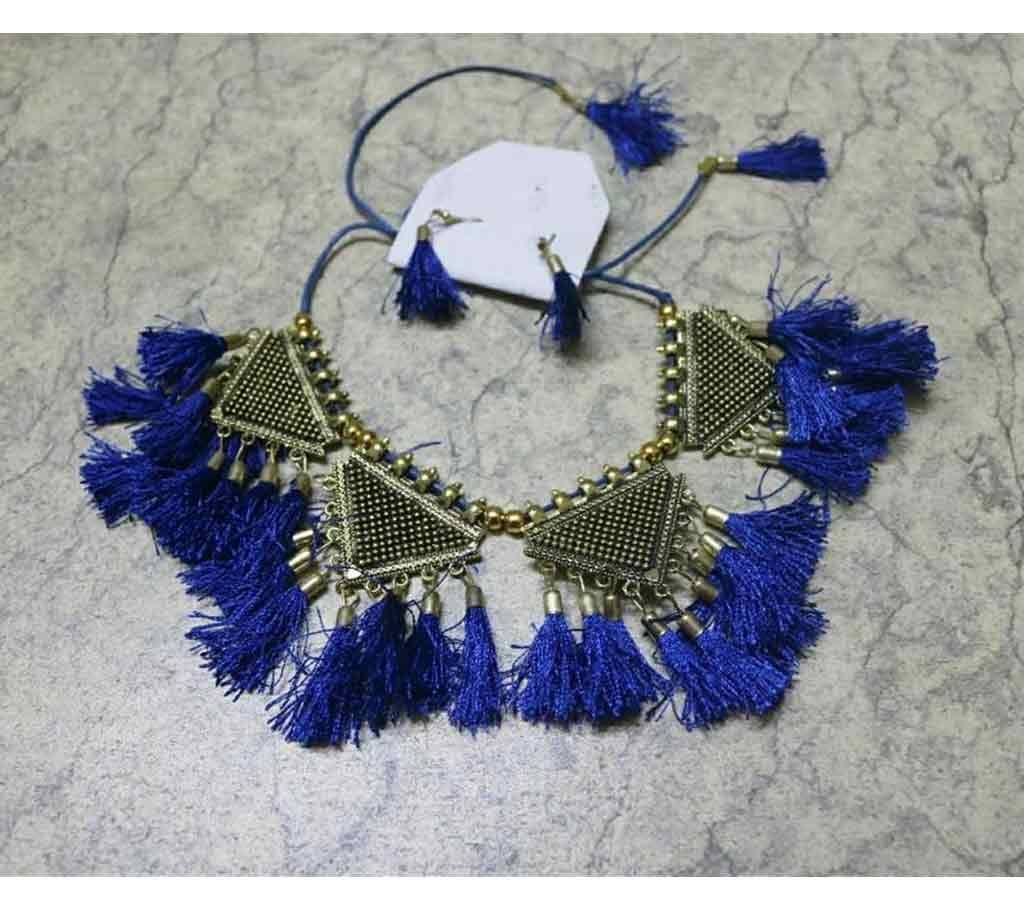 Blue antique necklace