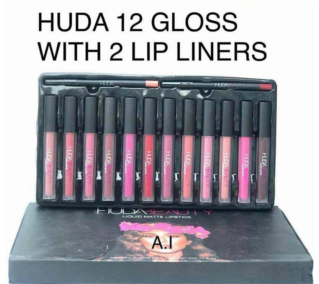 Huda Beauty 12 pieces lipstick- Malaysia 