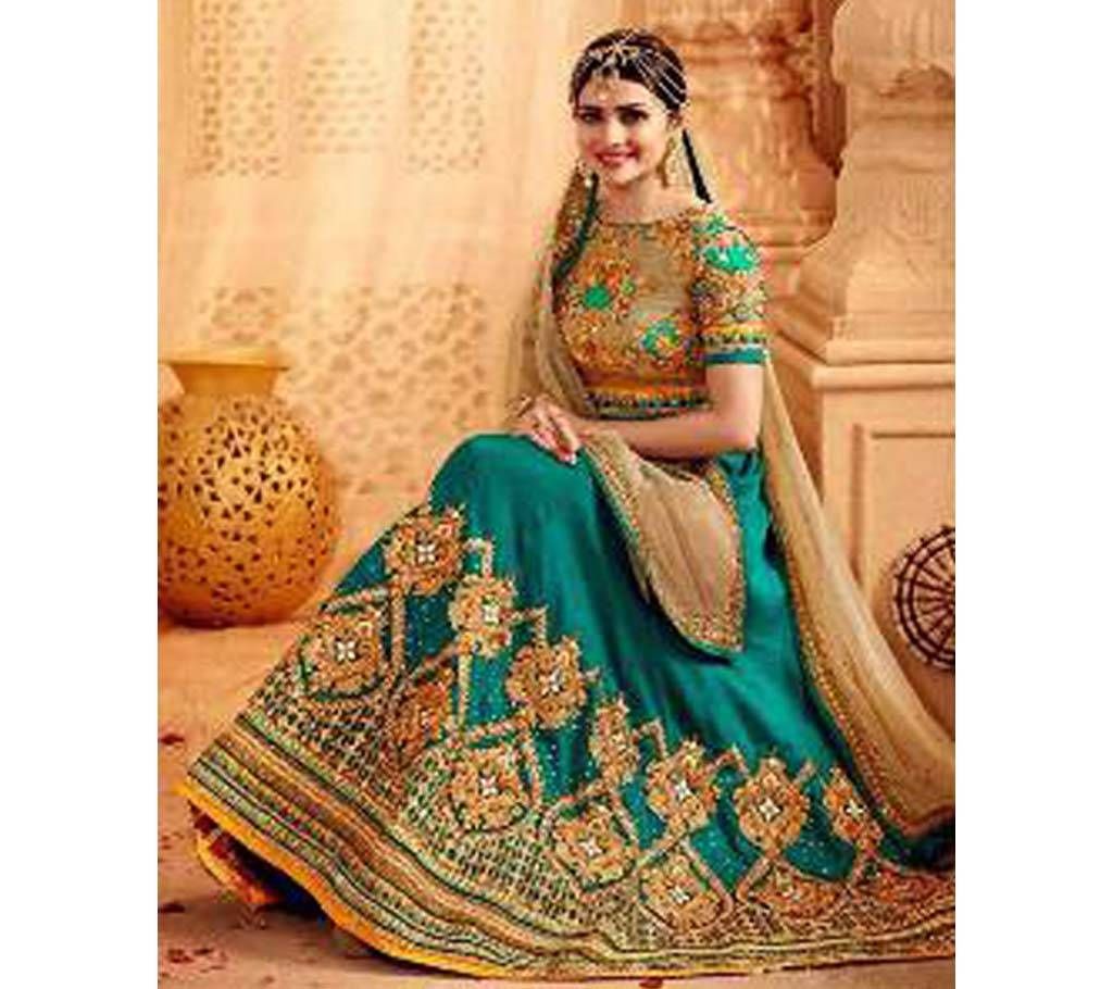 SEMI-STITCHED KATTAN LEHANGA