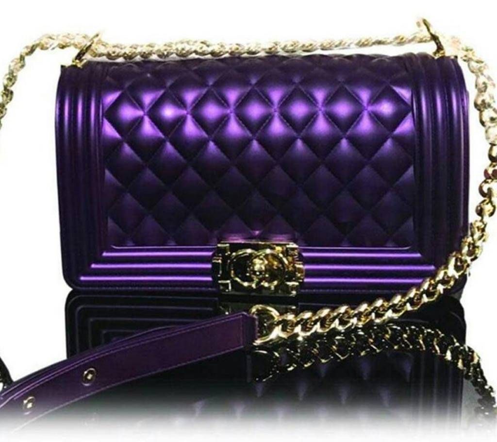 Shining purple lady's bag 
