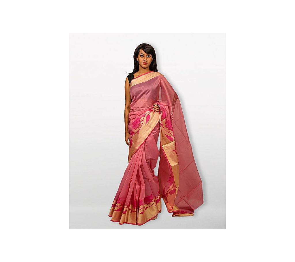Sareen Chanderi Saree - Pink