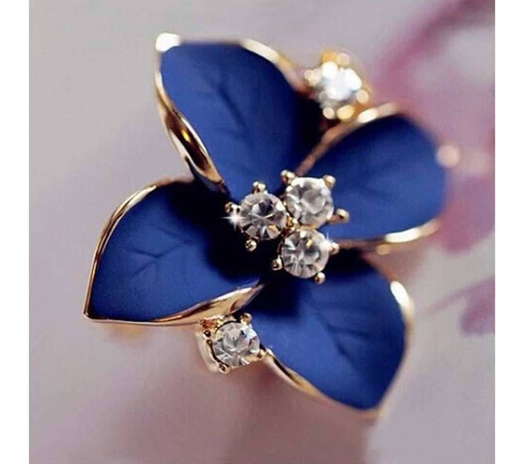 My Love blue flower Earrings