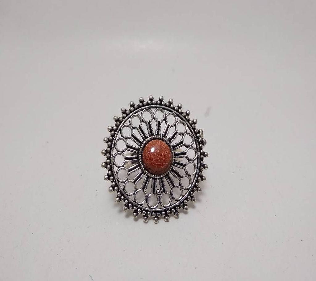 German silver plated finger ring 