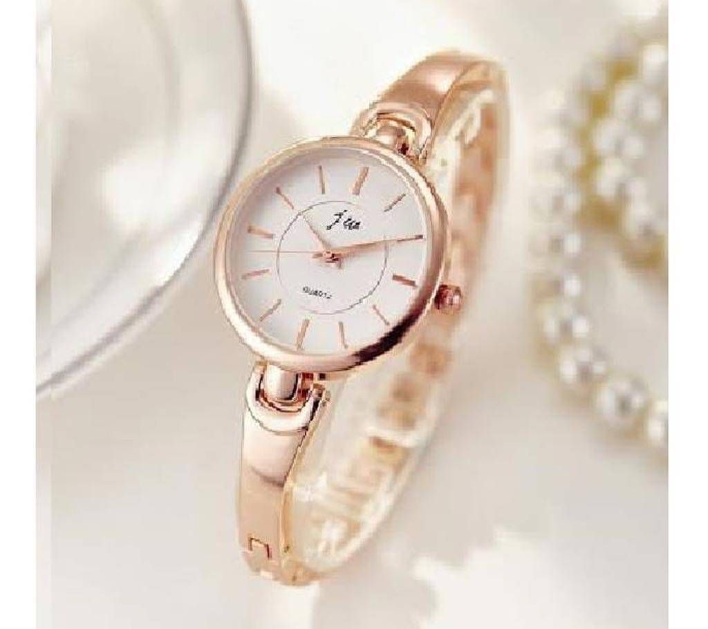 Ladies Stainless Steel Analogue Wrist Watch - Golden