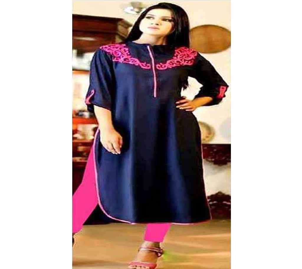 Block Print Unstitched Three Piece For Women