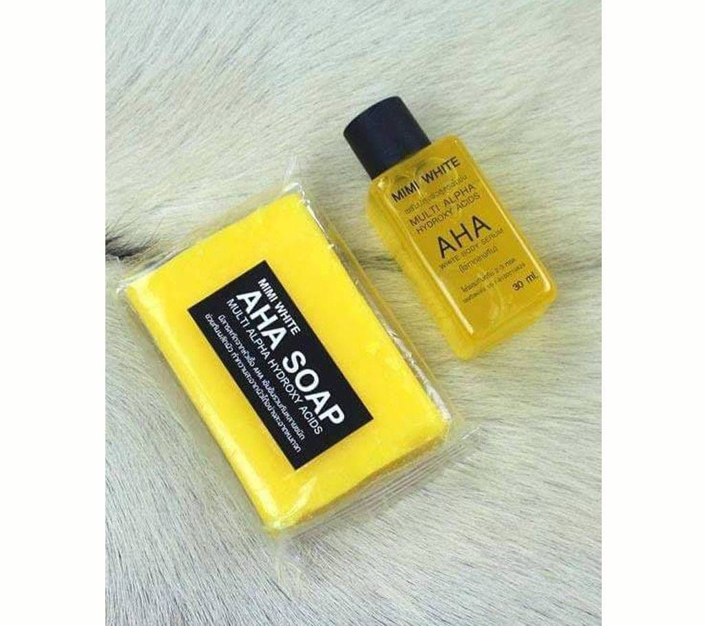 Mimi white AHA Soap and Serum Thailand