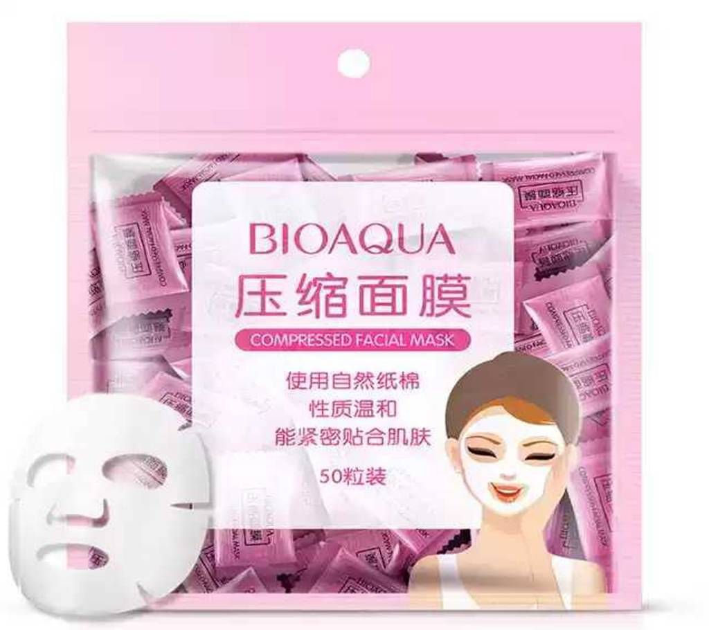 Bioaqua compressed facial mask 50 Pis (China)