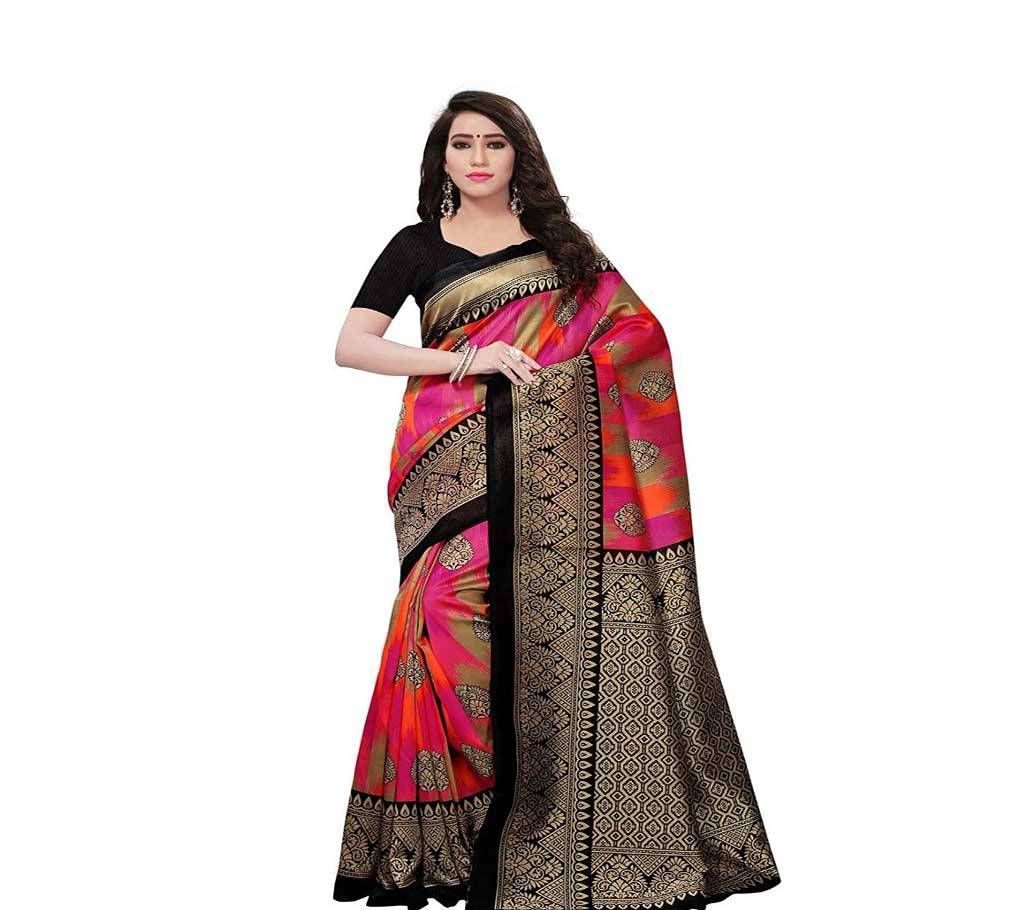 Womens Poly Silk Casual Wear with Blouse