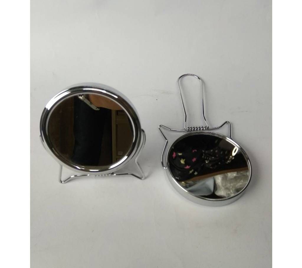 Romantic Metal Round Size Cosmetic Mirror - One Piece