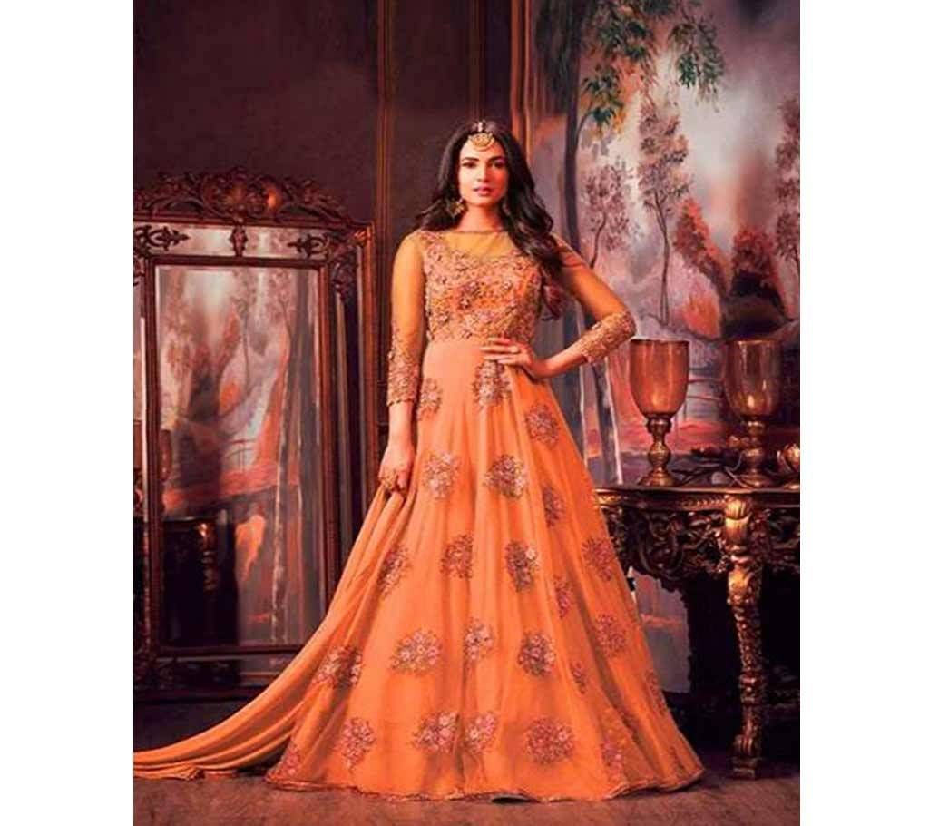 Indian weightless Georgette Embroidery Gown For women Copy