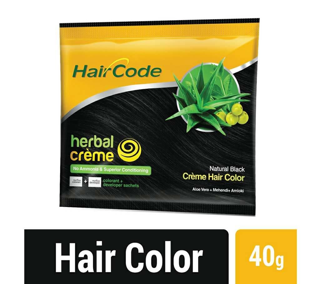Hair Code Hair Color Herbal Hair Crème Natural Black 40g