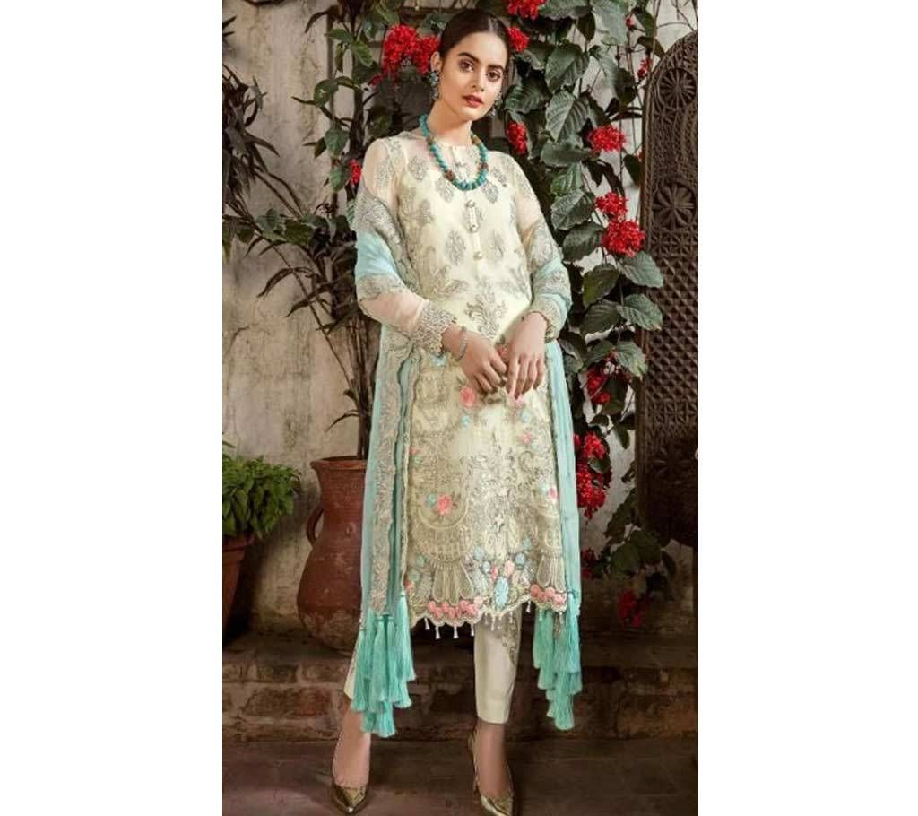 Deepsy Imorzia Vol 10 - 800-503 - Cream Off White Unstitched Georgette 3Pcs