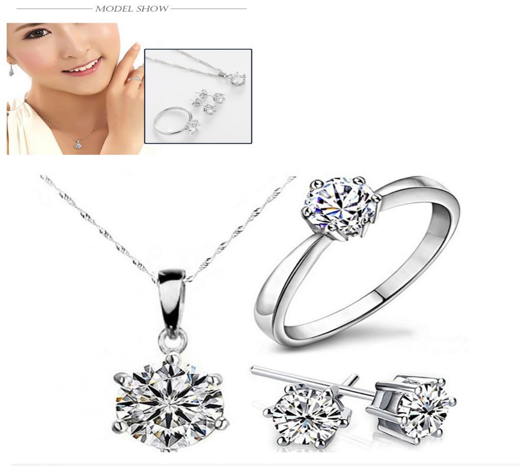 Silver Color Fashion Jewelry Sets