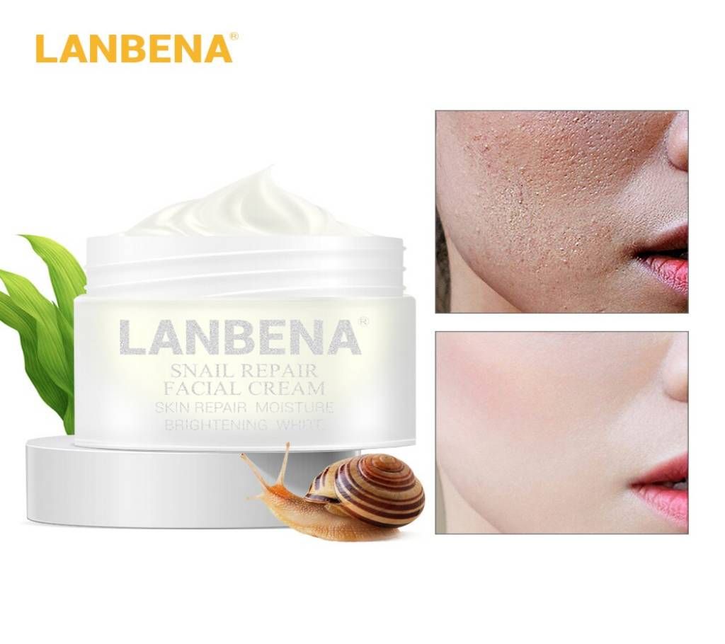 Lanbena Snail Repair Whitening Facial Cream-30gm-korea