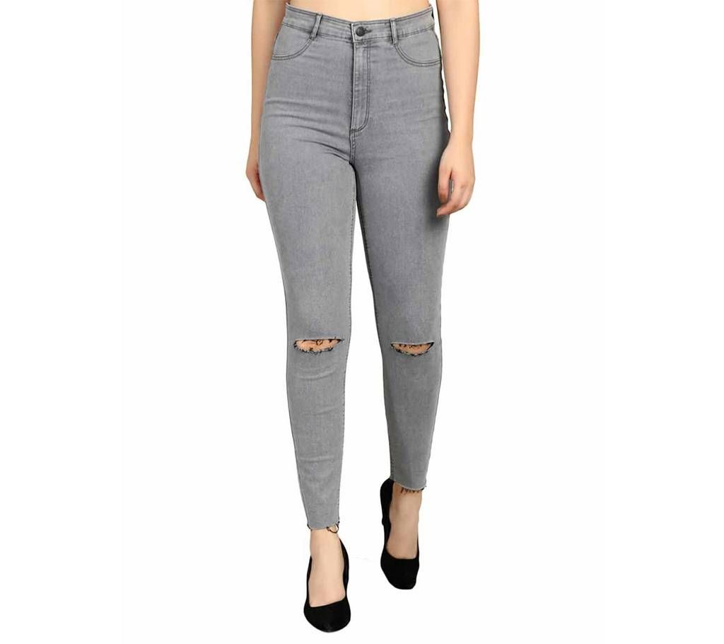 Ladies Knee cut skinny Jeans