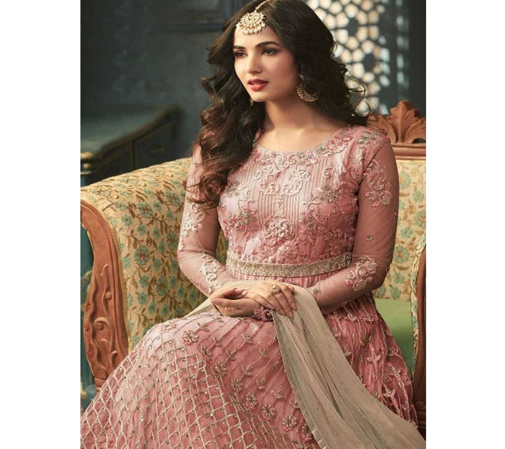 Soft Georgette  Embroidered Anarkali Unstitched Salwar Suit (Copy)