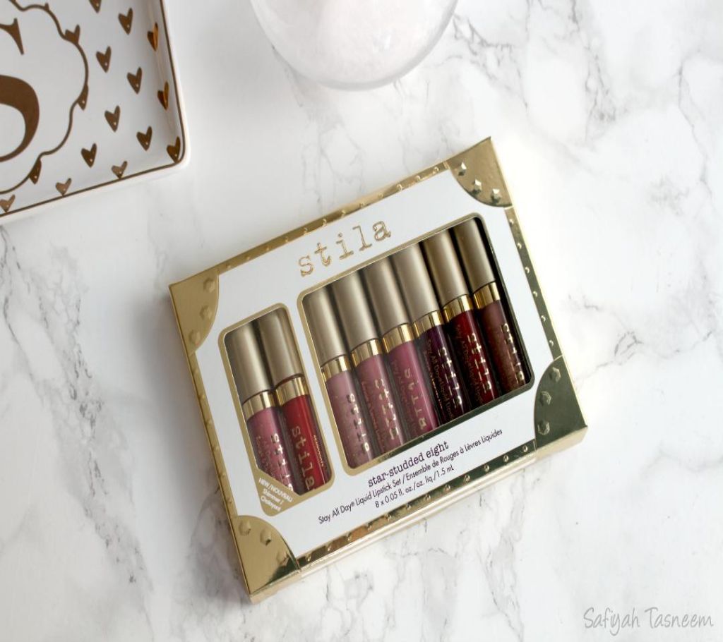 Stila Liquid Lip gloss 8 in 1 set box