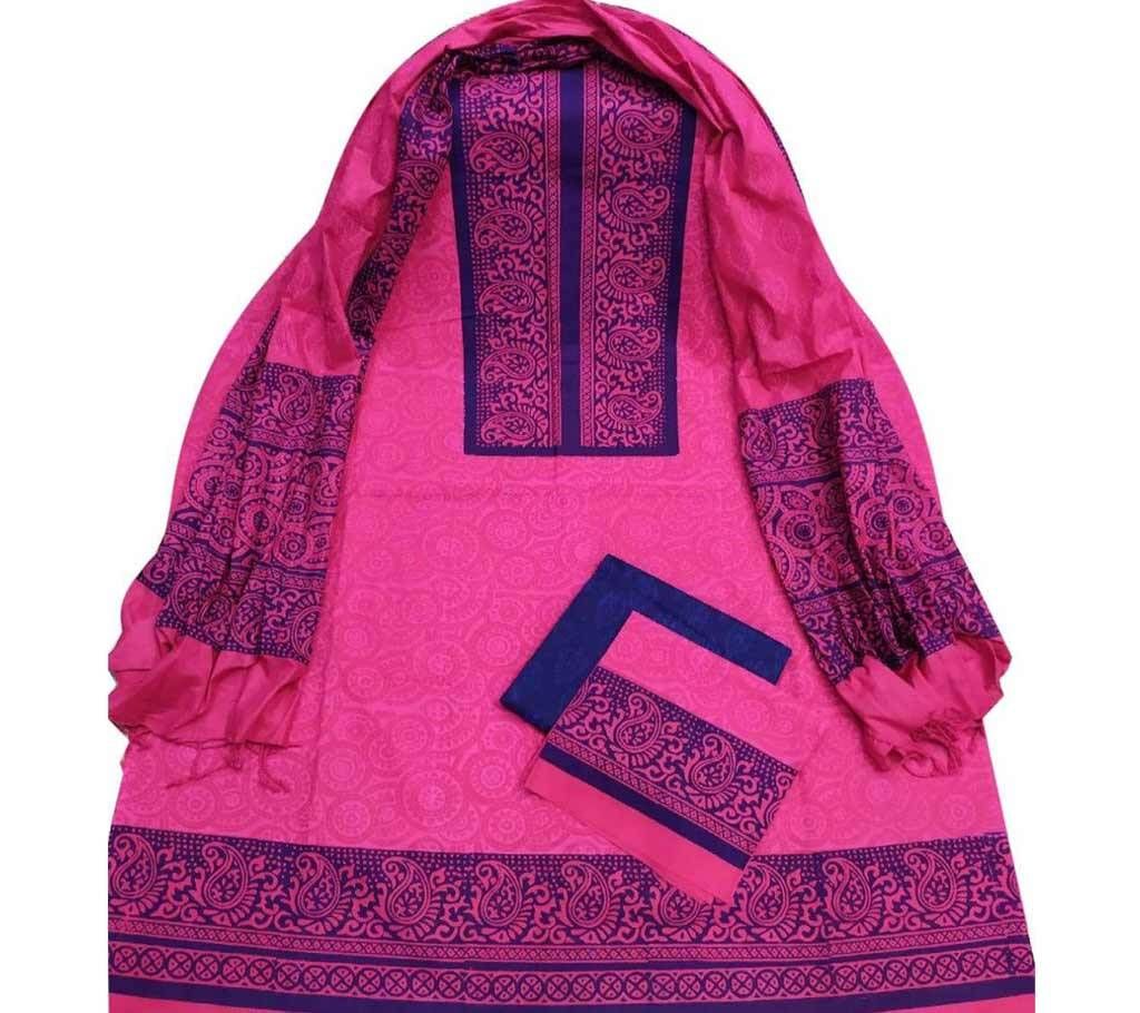 Unstitched Block Printed Cotton Salwar kameez fs-18