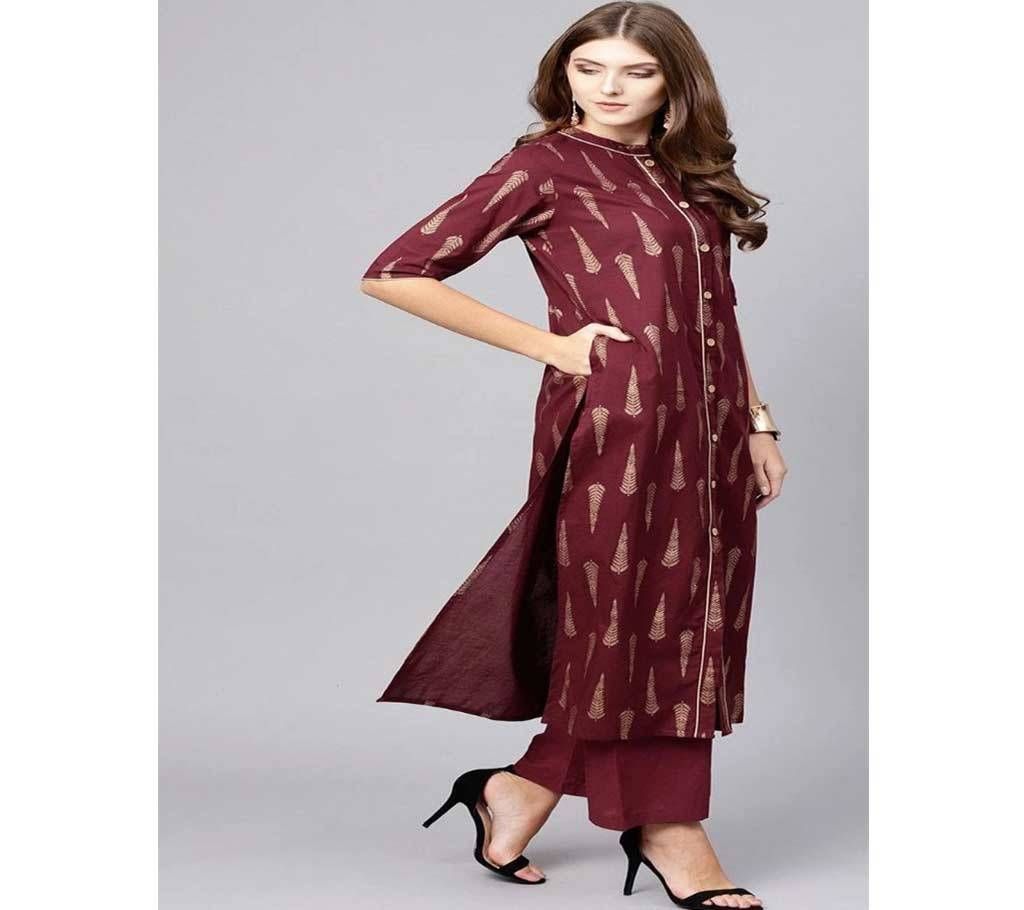 Latest Block Printed Salwar Kameez for Women fs-59-2pcs 