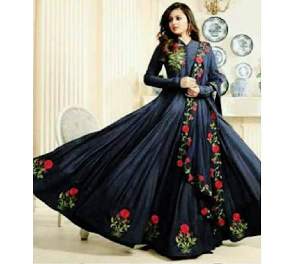 Un stitched Embroidery long party suit-copy 