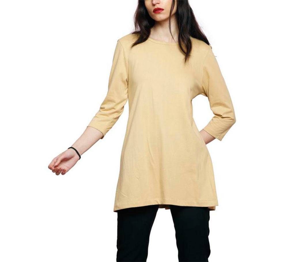 Clifton Women's Branded Comfortable Tunic Top - Beige
