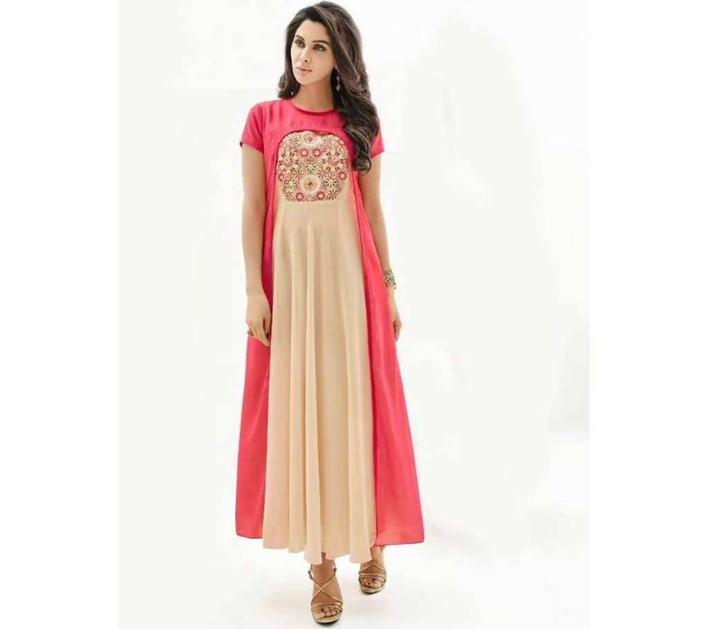 un stitched Embroidery Georgette one piece 