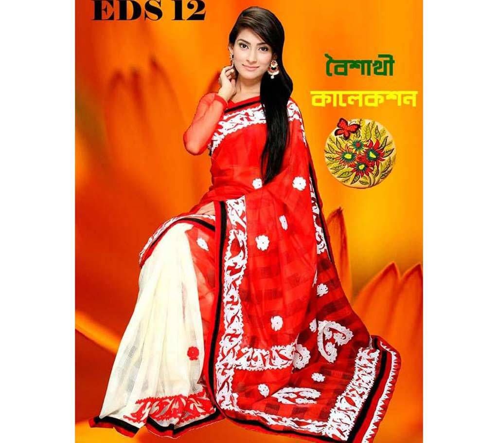 Baishakhi Silk Applique Saree
