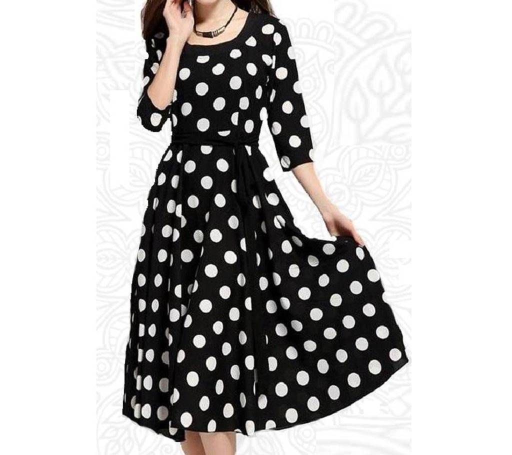 Fully Stitched Ball Printed China Linen Kurti 
