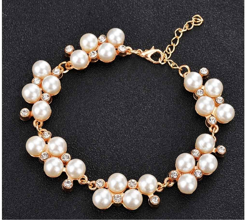 Chia Fashion Diamond and Pearl Beaded Bracelet (by Pink Point - CHIA58)