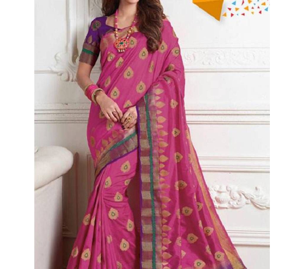 Indian Pink Silk Saree