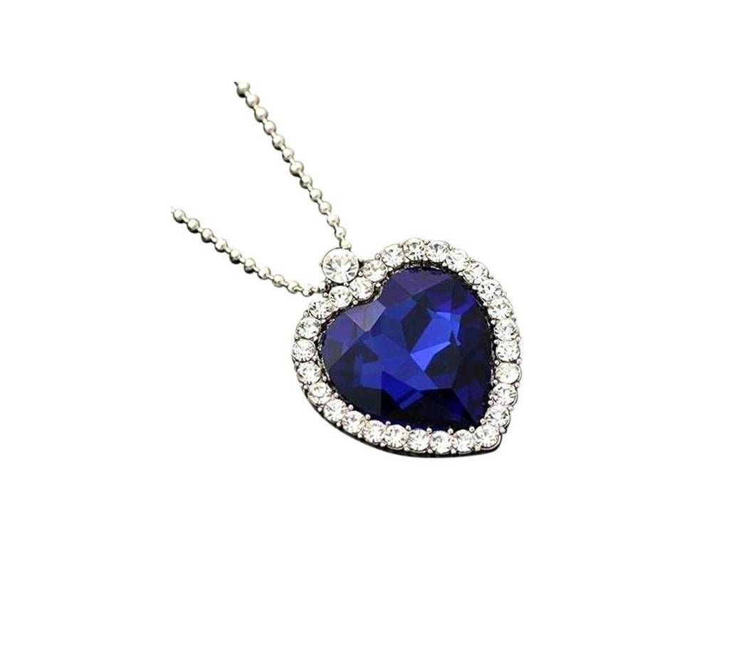 Titanic Heart Shaped Locket - Blue