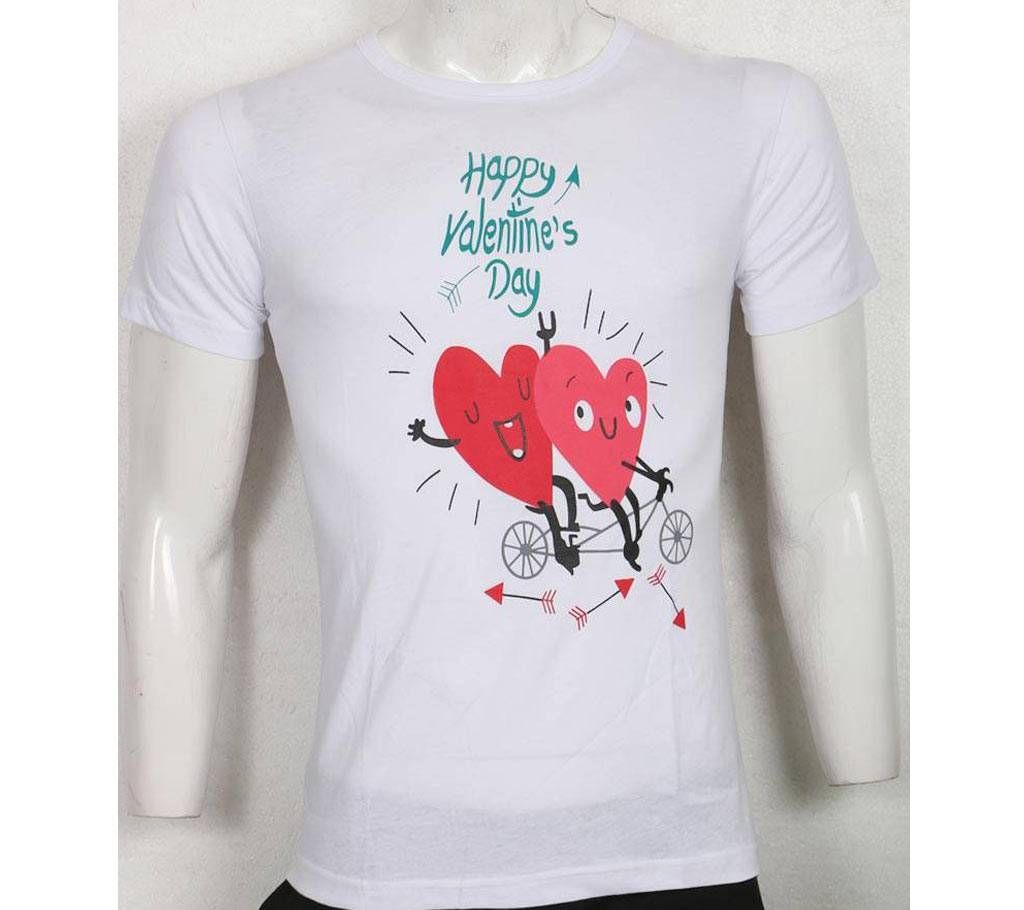 Happy Valentine's Day Ladies Cotton T-shirt