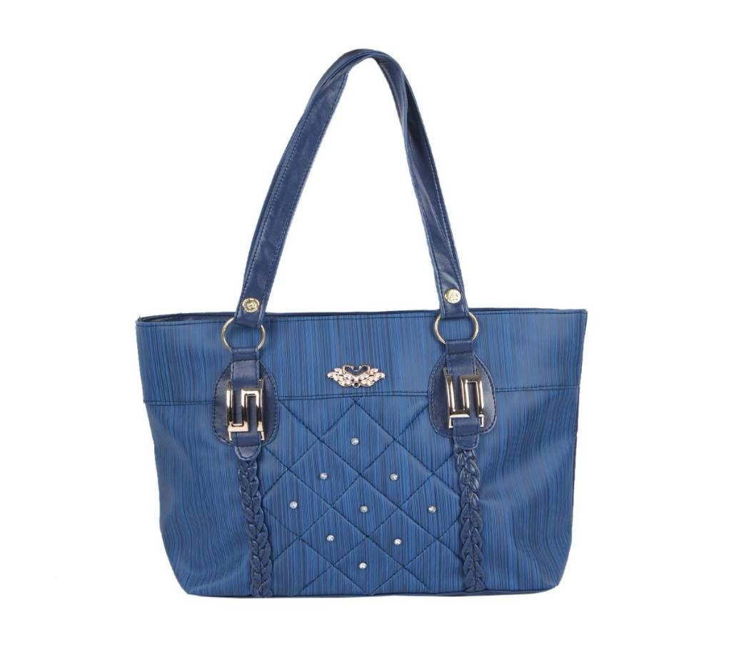 Diamond Designed Blue Ladies Hand Bag for Women
