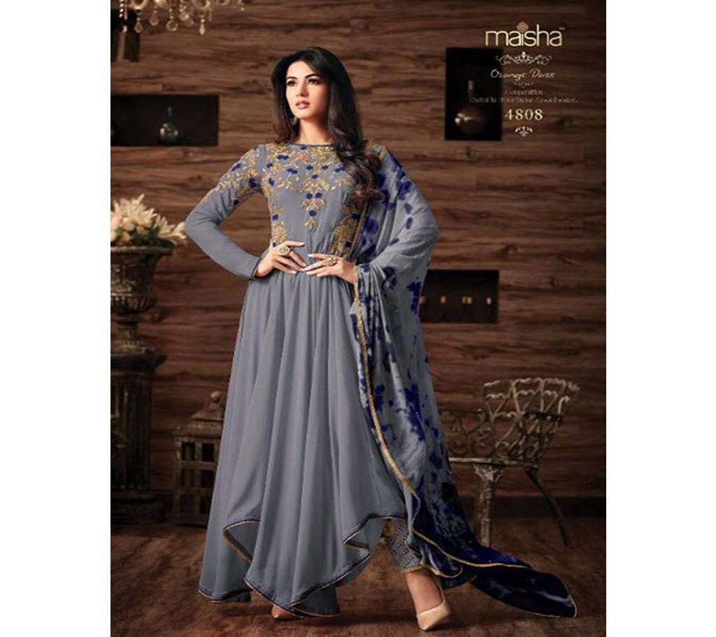 un-stitched  georgette with embroidery salwar kameez maisha-4809