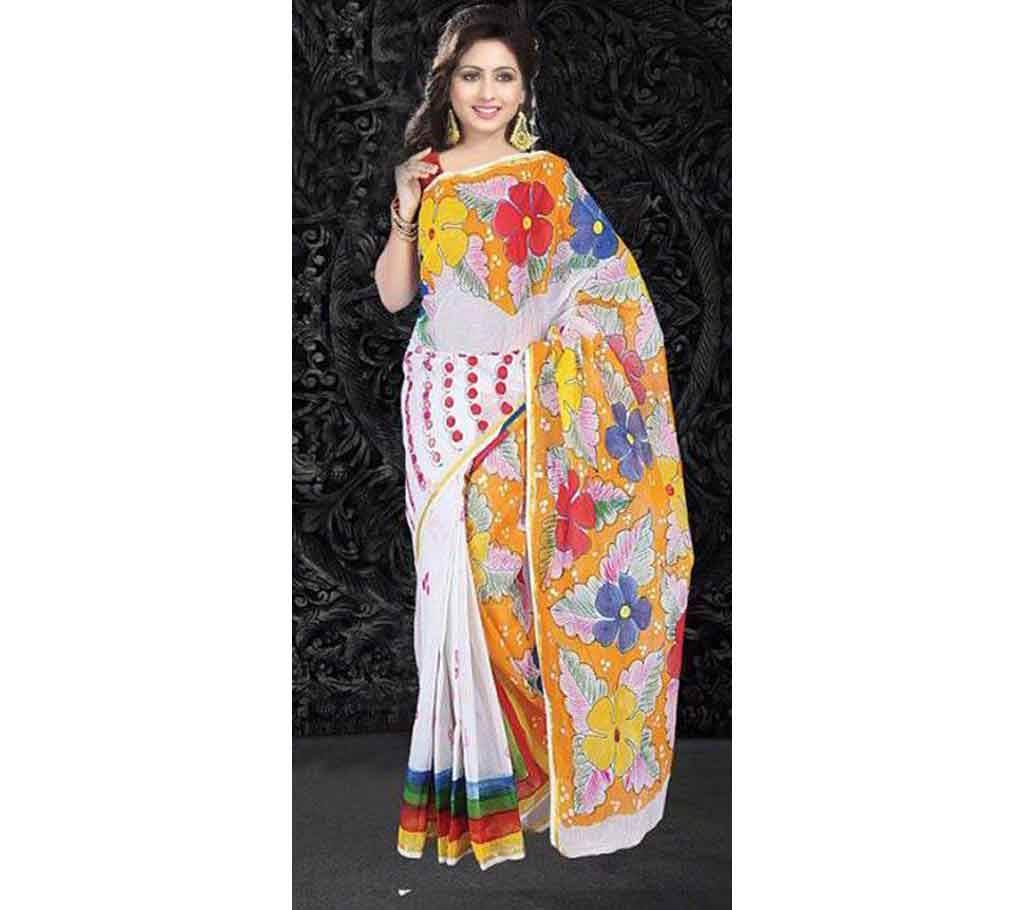 Hand Printed Cotton Sari