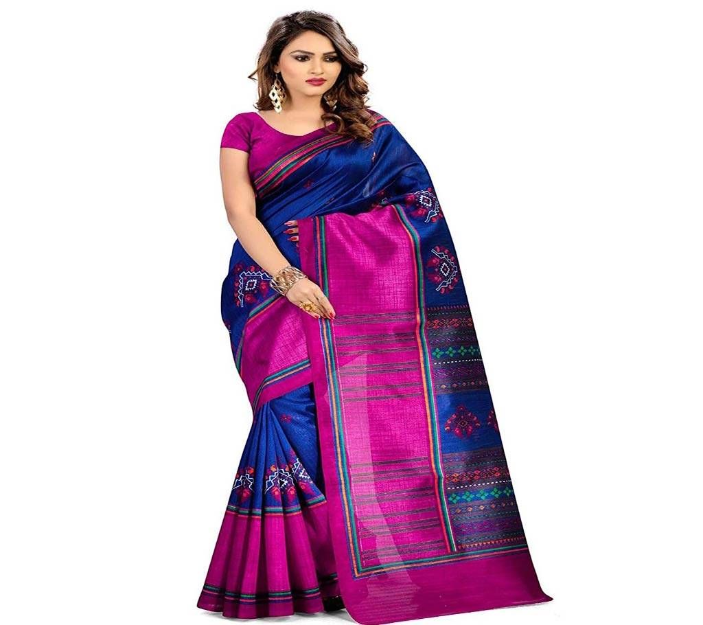 Bhagalpuri  Womens Kora Silk Saree With Blouse Piece