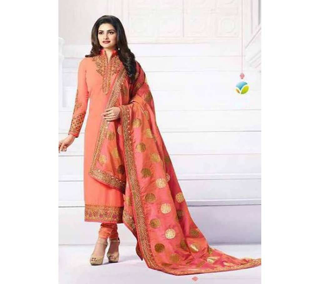 un stitched Georgette embroidery three piece- copy 