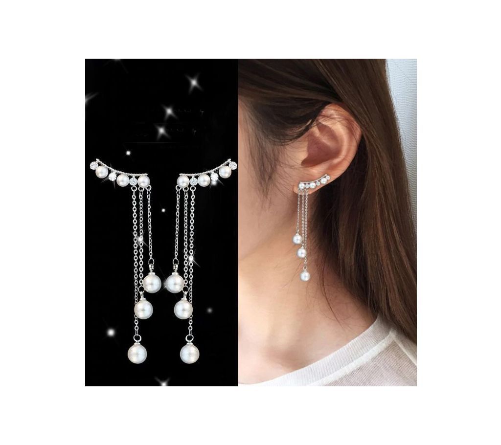 Crystal Pearls Earring