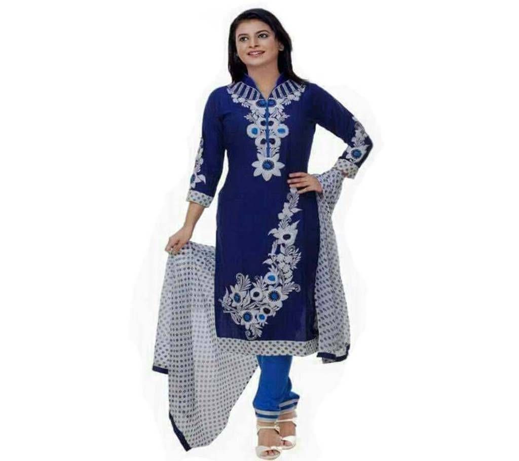 Unstitched Block Print Salwar Kameez - Copy