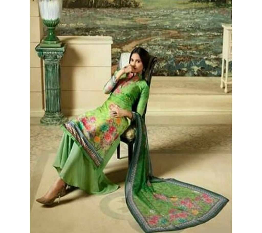Hasan Print Husna Ara vol.16 - 16008, Mint green Unstitched Georgette 3 piece