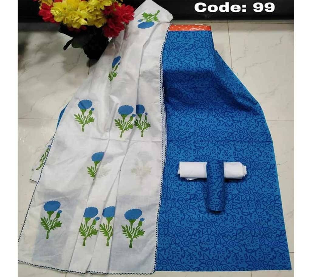 Unstitched Rajdhani Voil Block Three Piece 