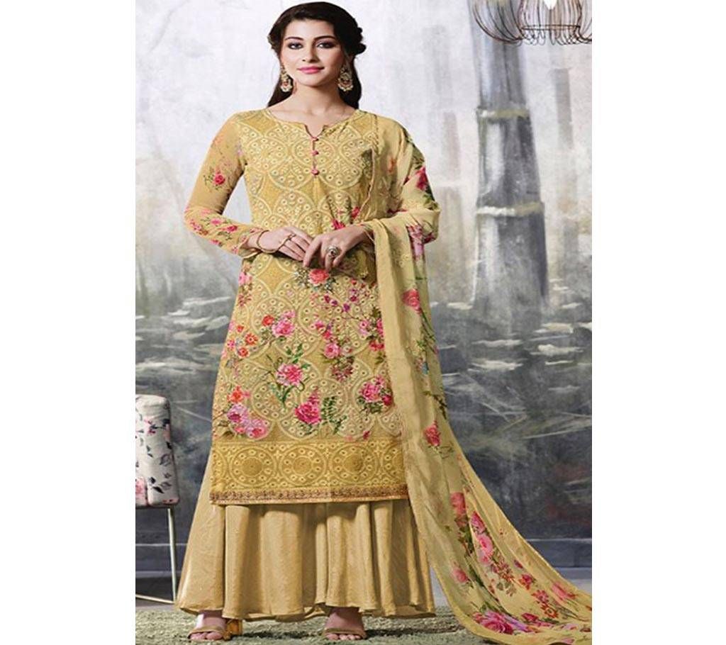 Original Indian Hansa Unstitched Three piece