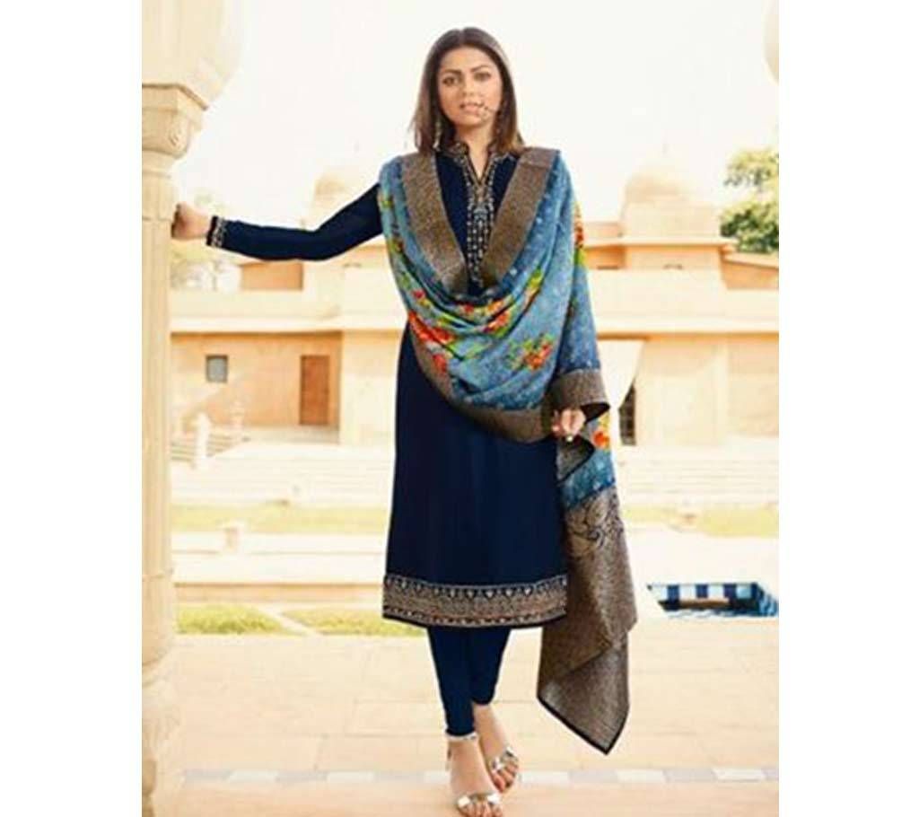Semi-stitched Indian Georgette Three Piece