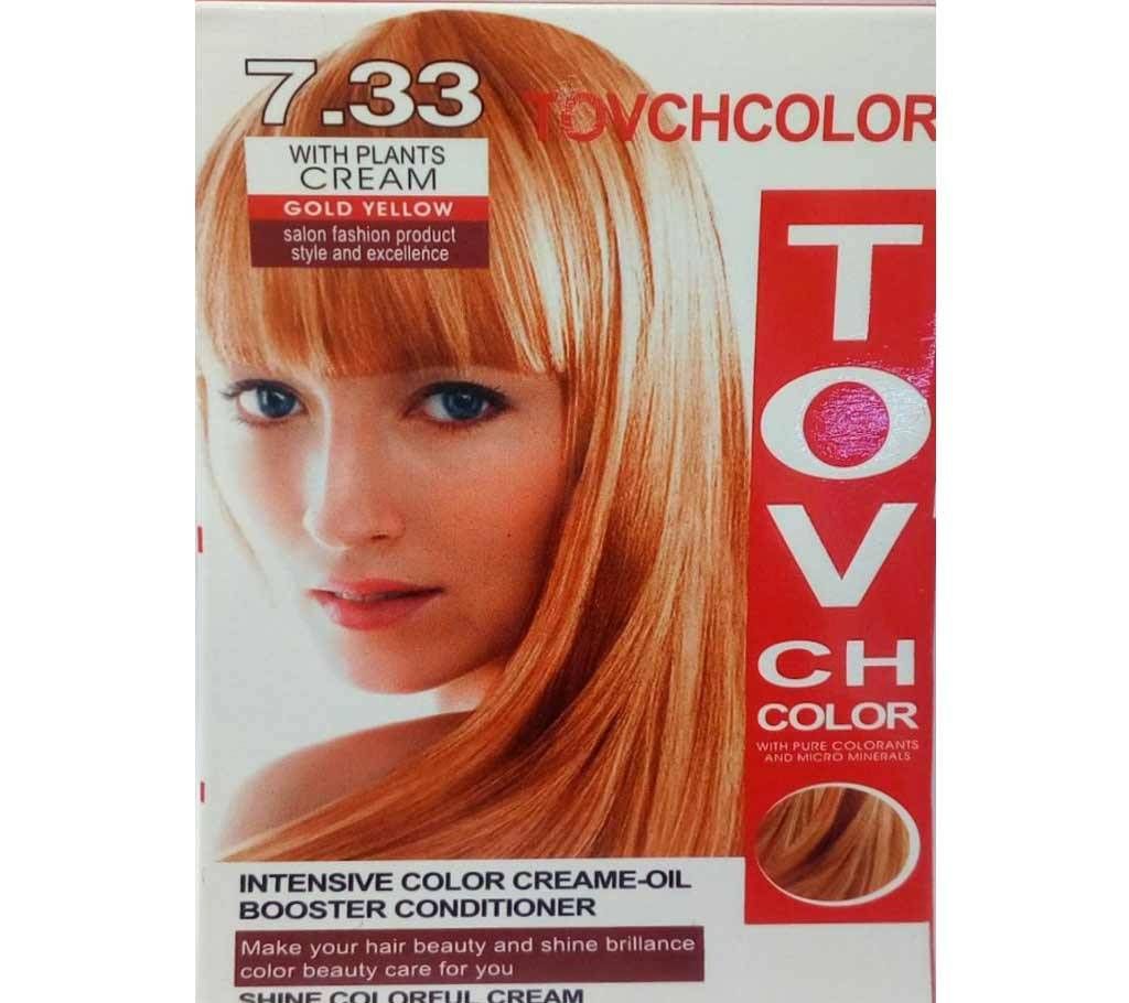 TovCh Hair color  Gold Yellow 7.33  120ml-China
