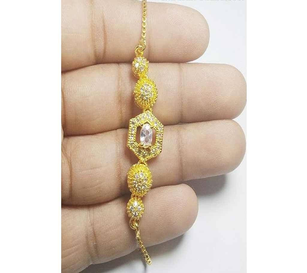 Womens Gold Plated Bracelet with Stone  92  RPB