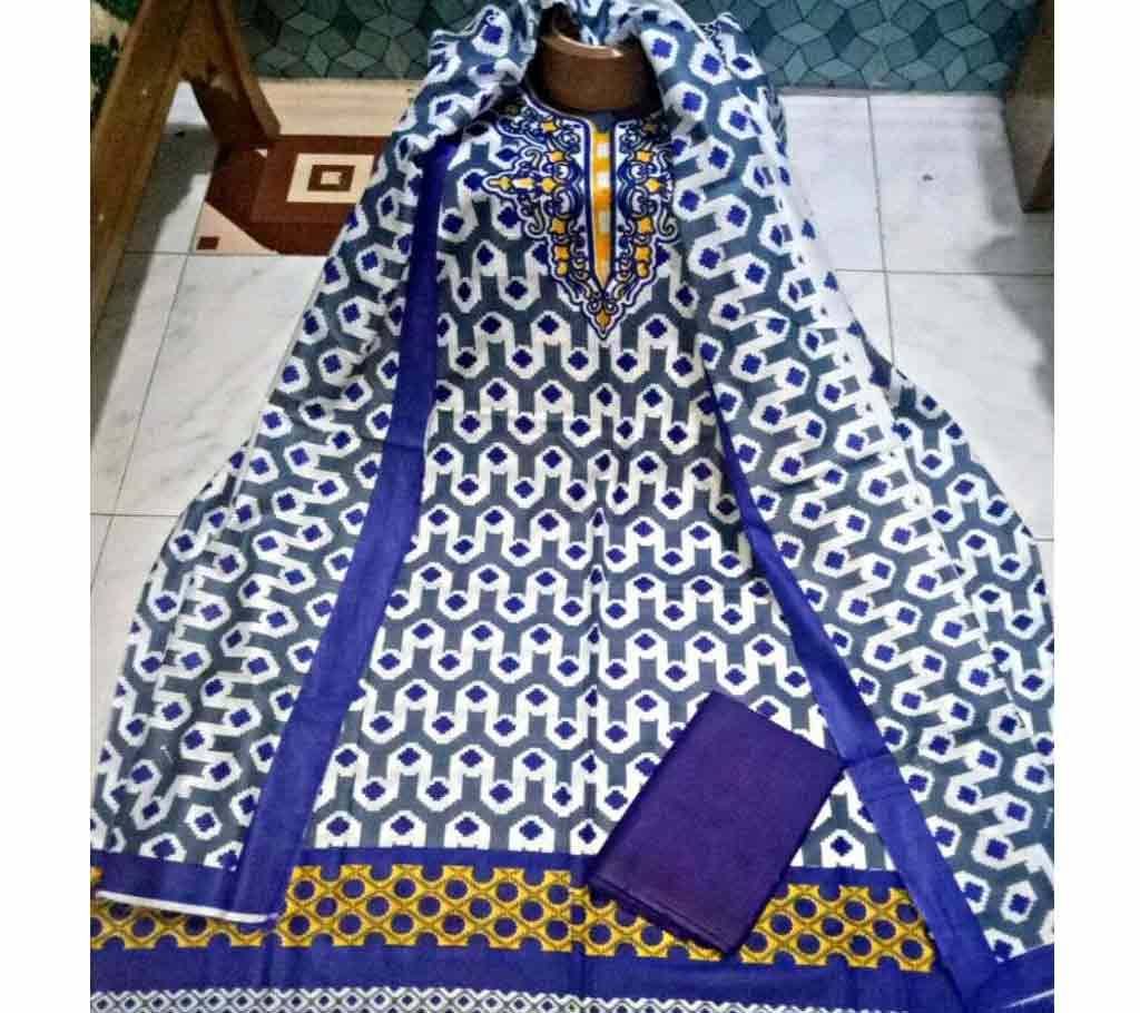 Unstitched Star Cotton print 3 pice - 010 - 0WS