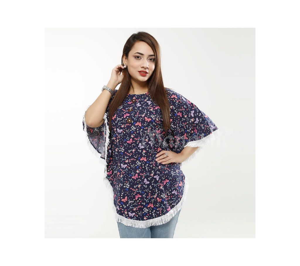 Single Kurti for Women Navy-Blue