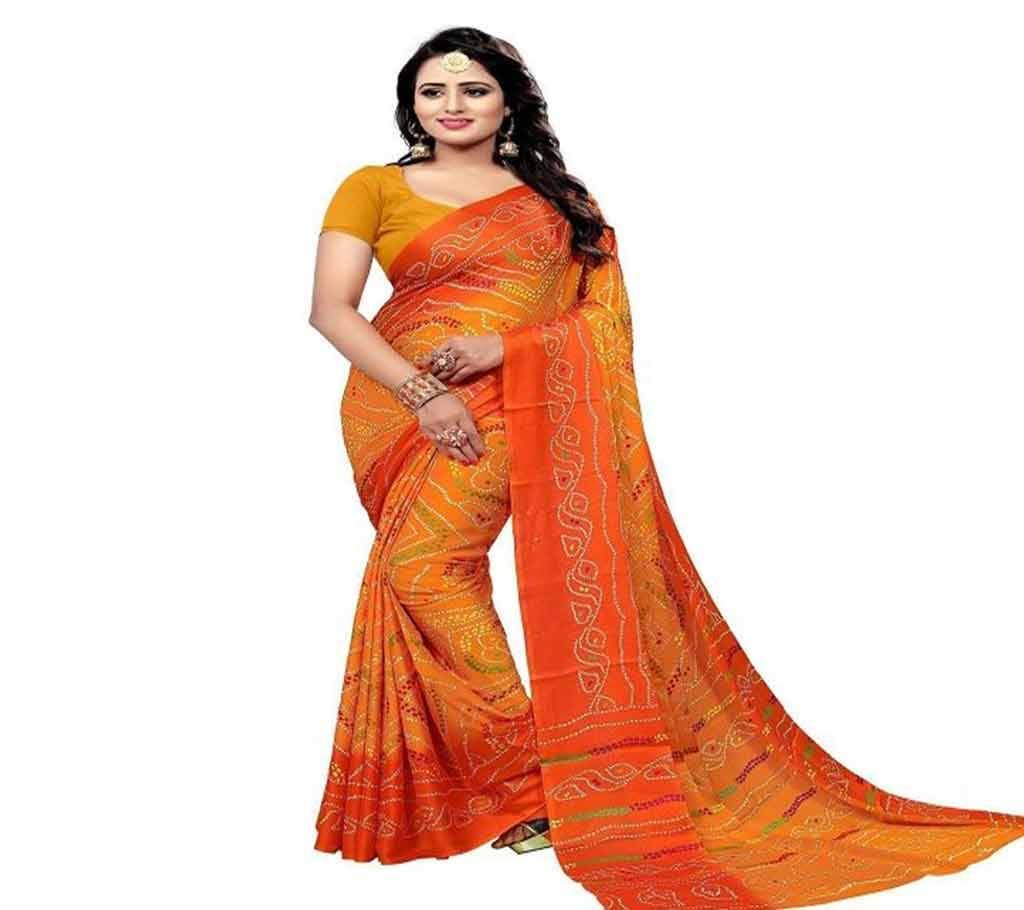 Indian Chundri Silk Saree With Blouse Piece 138  SGM